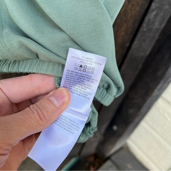 Lucky Brand Sandwashed Peasant Top In Green Sz XL - Picture 4 of 11